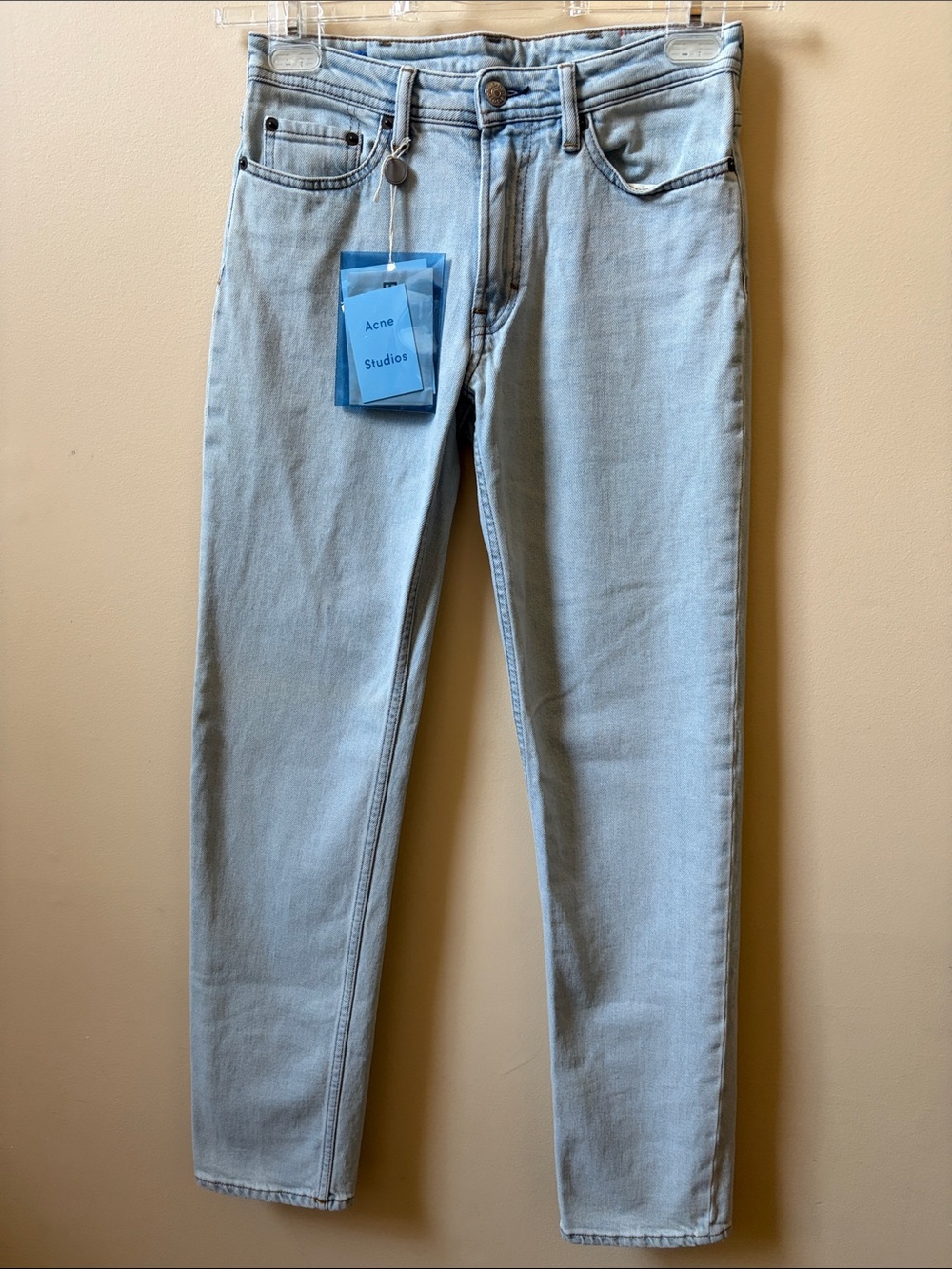 Acne Bla Konst Light Wash Slim Straight Jeans -NEW